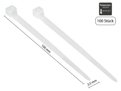 Immagine prodotto di Good Connections Kabelbinder 100mmx2,5mm 100 St. transp.