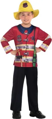 Image de Amscan Costume de pompier recyclé pour enfants