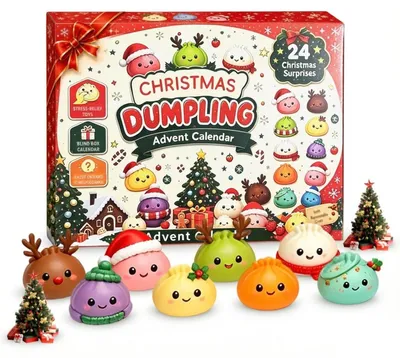 Zdjęcie produktu dla Kalendarz Adwentowy 2026 Squishy 24-Dniowy Świąteczny Kalendarz Odliczający