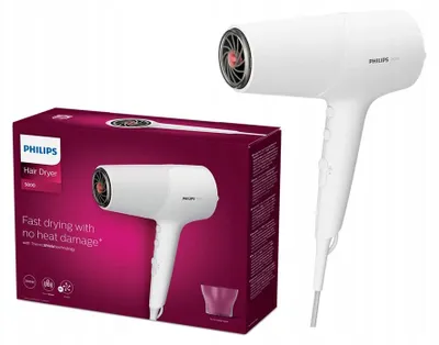 Zdjęcie produktu dla Suszarka do włosów Philips 5000, 2100 W, technologia Thermoshield, 6 ustawień, jonizacja