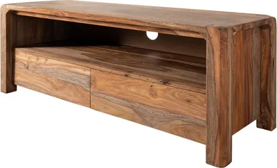 Image de MASSIVMOEBEL24 | Meuble TV 125x45 Palissandre huilé Gris taupe BUENO #2002