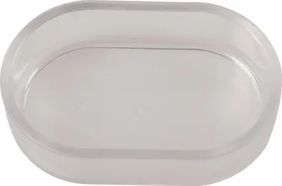 Produktbild von Duvo+ ovaler transparenter Kunststoff-Napf für Haustiere, 12 x 7 x 3,5 cm