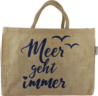 Produktbild von Domelo Einkaufskorb, Jute Tasche, Shopper Korbtasche, vegan Shopping Bag, Einkaufstasche,  Handtasche