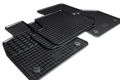 Produktbild von Gummimatten passend für VW Golf 7 Golf 8 Limo Kombi Fußmatten 2012-11/2019, Farbe:schwarz