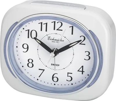 Produktbild von Reisewecker Wecker mit Blinklicht Alarm und schleichende Sekunde weiß