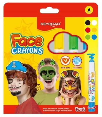 Image de Peintures faciales KEYROAD 6 couleurs