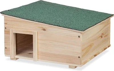 Produktbild von Igelhaus mit Boden 2 Räume - Natürliches Winter-Igelhaus für den Garten