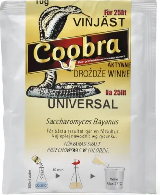 Produktbild von Aktive Weinhefe COOBRA UNIVERSAL 10g, Wein Hefe, Hefe für Wein
