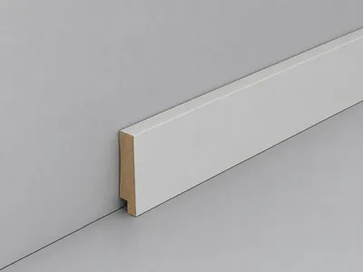 Produktbild von Sockelleiste weiß 12 x 70 MDF foliert RAL 9018 Fussleisten Modern Laminat