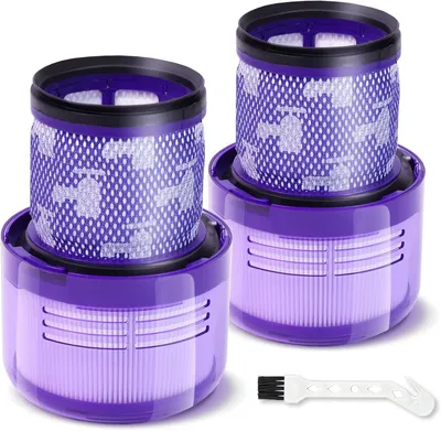 Produktbild von Ersatzfilter für Dyson V11 V15 V15s SV14, 2 Pack Filter & 1 Reinigungsbürste Kompatibel mit Torque Drive Animal Complete Extra V15 Detect V15s Staubsauger, Vergleiche mit Teil 970013-02