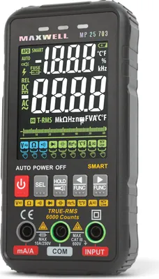 Produktbild von Automatisches digitales Multimeter - 3"-Farbdisplay - NCV-Spannungserkennung - 9999 Messpunkte - Inklusive Messspitzen und Koffer - 4×AAA [25703]