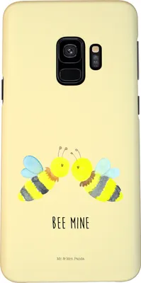 Produktbild von Mr. & Mrs. Panda Samsung Galaxy S9 Handyhülle Biene Liebe - Gelb Pastell - Geschenk, Handy Case, Cover, Schutzhülle, Hülle, Smartphone
