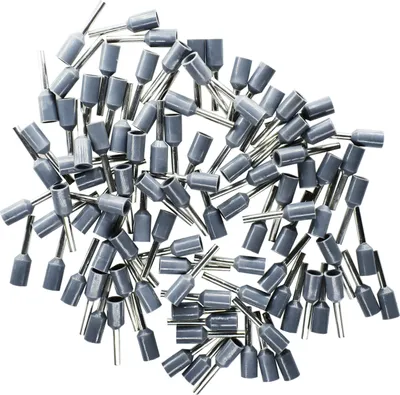 Produktbild von Aderendhülsen 0,75mm² (grau), isoliert, 100 Stück