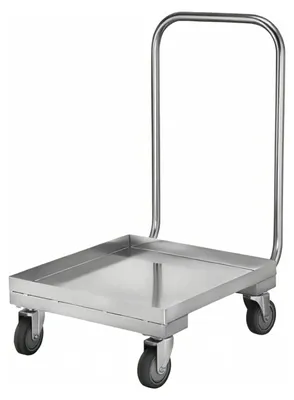 Produktbild von GastroHero Transportwagen für Spülkörbe 500x500 mm Edelstahl Gläserkorbwagen Geschirrwagen mit Griff TWSK55