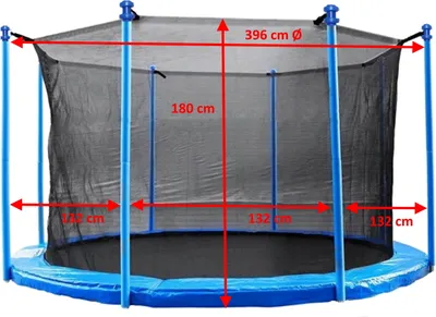 Produktbild von walexo Trampolin "Innenliegendes Sicherheitsnetz" für 8 Stangensystem ( 396 cm Ø )