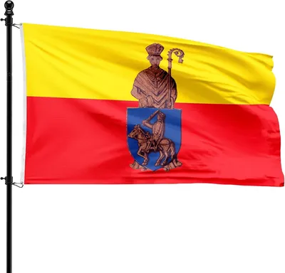 Imagen del producto de Bandera municipal de Herstal, 90 x 150 cm, de poliéster, para asta de bandera