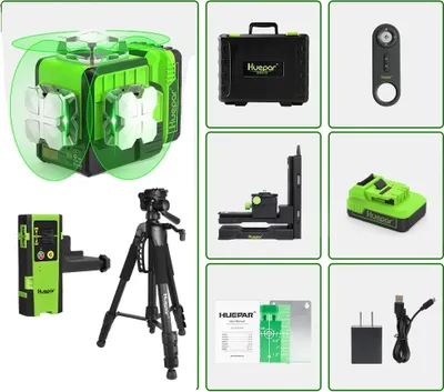 Produktbild von Laser-Niveau, 12 Projektionslinien, Fernbedienung, Stativ enthalten, Hauptfoto