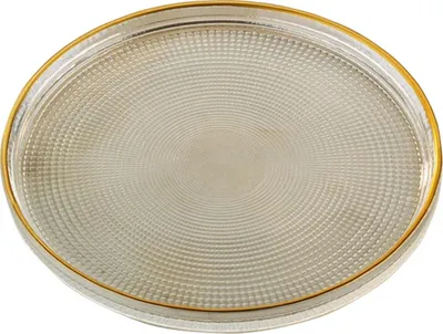 Produktbild von Luxus 6er Set Dessertteller Glas mit Goldrand Ø 16 cm – Kuchenteller, Vorspeisenteller, Tapasteller – stapelbar, edles Design, modern & festlich