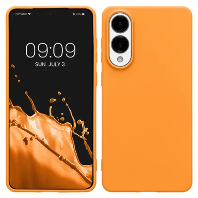 Produktbild von kwmobile Handyhülle für Samsung Galaxy S25 Edge Hülle - TPU Case - Kabelloses Laden - Schutzhülle Cover in Fruity Orange