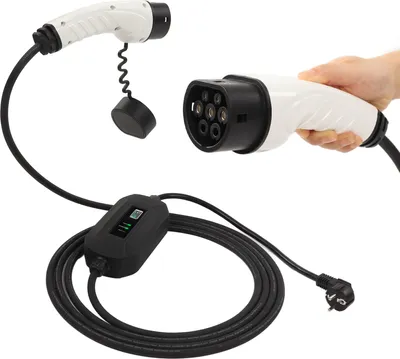 Immagine prodotto di Cavo di ricarica EV IEC 62196 Tipo 2, display LCD, 16 A, 3,6 kW, impermeabile,  per auto elettriche