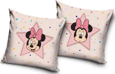Obrázek produktu pro Dekorativní polštářek Minnie Mouse Stars 40 x 40 cm