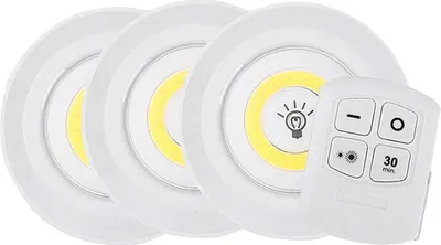 Zdjęcie produktu dla Verk 15709 Oświetlenie LED z pilotem 3 szt