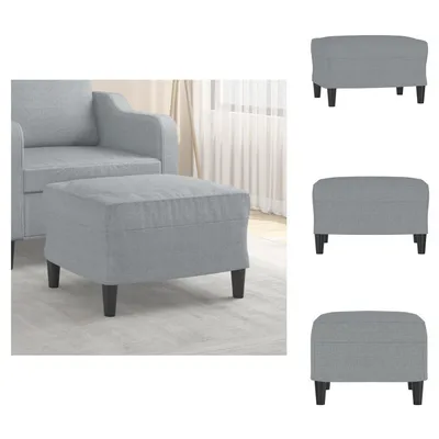 Zdjęcie produktu dla vidaXL Podnóżek jasnoszary 60x50x41 cm tkanina - Tapicerowany stołek