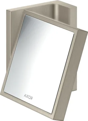 Produktbild von hansgrohe AXOR UNIVERSAL Rectangular Rasierspiegel, Vergrößerung 1,7-fach, neigbar, Rahmen Metall, 42649820