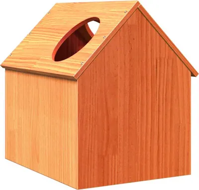 Produktbild von Katzenhaus Wachsbraun 41x50x50 cm Massivholz Kiefer