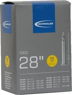 Produktbild von Schwalbe 10429363, Presta-Ventil, 28", 28 - 47 mm, 6 cm, Gummi, Schwarz