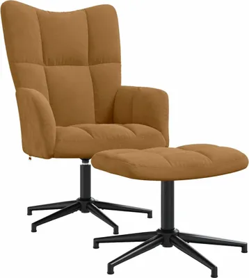 Produktbild von vidaXL Relaxsessel mit Hocker Braun Samt