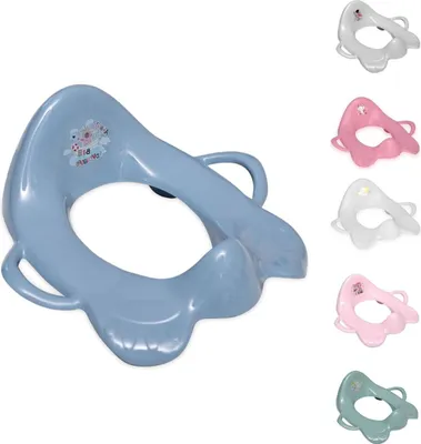 Obrázok produktu pre Lorelli WC sedadlo s dradlami ochrana proti striekajcej vode ergonomick tvar tmavomodr