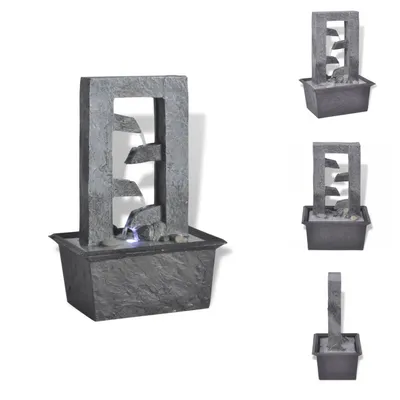 Immagine prodotto di vidaXL Fontana da interno con luce LED in poliresina - Fontane e cascate