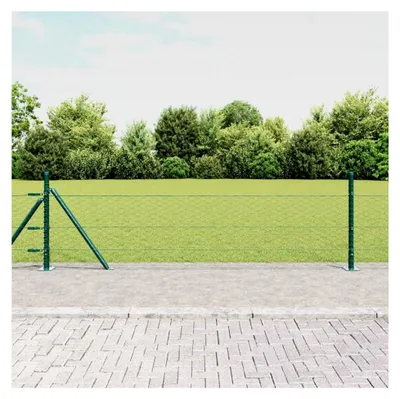 Produktbild von Zaunpfosten Grün 10 x 0,4 m (36 mm Maschen) Stahl und PVC für Gartenzaun, Hundezaun, Weidezaun und Hühnerzaun