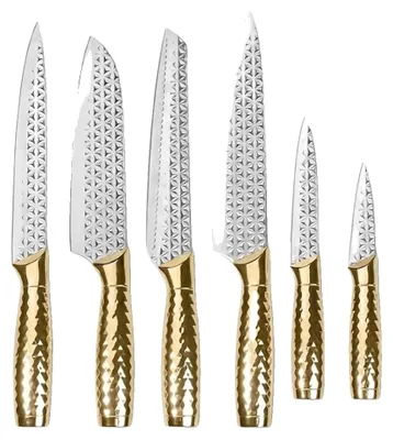 Productafbeelding van Kookmes set, roestvrij staal, professionele kwaliteit, 6 stuks