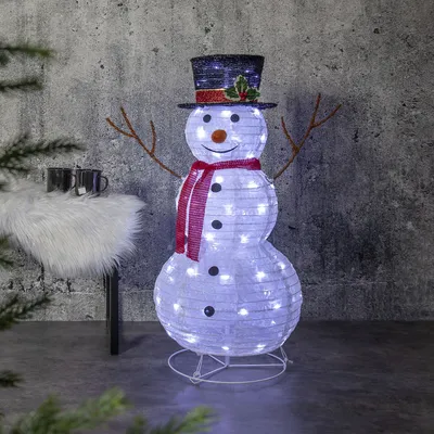 Zdjęcie produktu dla Figura ogrodowa bałwanek Led TECIDY 90 cm