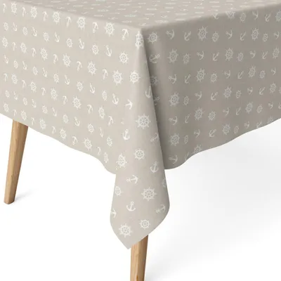 Tischdecke 300x140 cm, vlekabweisend, beige, wasserdicht