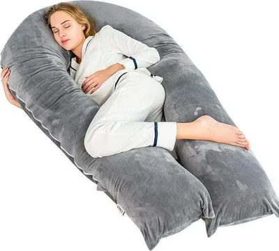 Image de Strex Oreiller de Grossesse XXL - 280cm - Housse Amovible - Oreiller de Côté / Body Pillow / Coussin de Corps / Coussin d'Allaitement