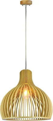 Immagine prodotto di V-TAC VT-3450 Lampadario Portalampada 1MT E27 in vero legno Ф350mm con cavo in gomma - SKU 40501