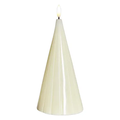 Produktbild von Sirius LED Kerze weiß Tannenbaum Weihnachtsdeko warmweiße LED 9,5x20cm