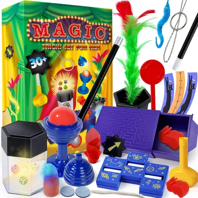 Imagen del producto de Trucos de magia: set de magia con varita y manual de instrucciones para niños. Ideal para Navidad o como regalo de cumpleaños. Juguete