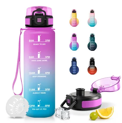 Produktbild von Trinkflasche 500ml auslaufsicher mit Filter, kohlensäuregeeignet, Sportflasche