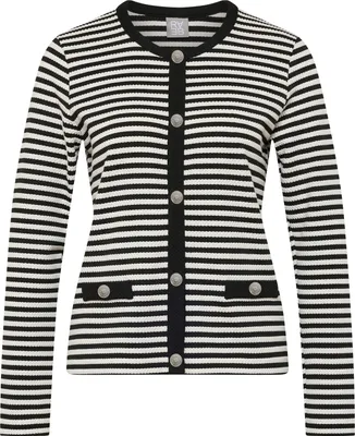 Produktbild von RABE Damen Indoor-Jacke Schwarz Größe 46, leicht tailliert, mit Elasthan und Kontrastbesatz