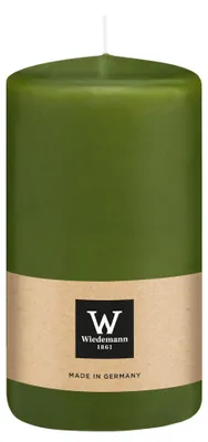 Produktbild von Wiedemann Stumpenkerze - olivgrun - 12 x 6 cm - 33 Stunden