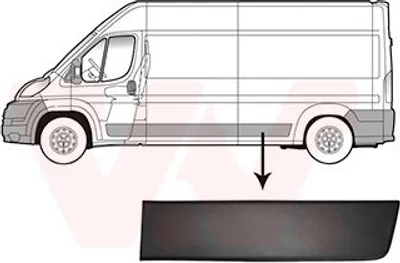Produktbild von VAN WEZEL Seitenschutzleiste hinten links vor der Achse 0982415 für FIAT Ducato Kastenwagen (250, 290) Ducato Pritsche / Fahrgestell (250, 290)