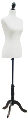 Produktbild von Mannequin-Torso, Kleiderpuppe, Schaufensterpuppe, Schaumstoff, Holz, Metall, Weiß