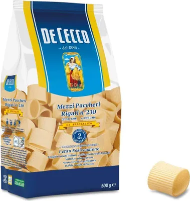 Produktbild von 10x Pasta De Cecco 100% Italienisch Mezzi Paccheri Rigati n. 230 Nudeln 500g