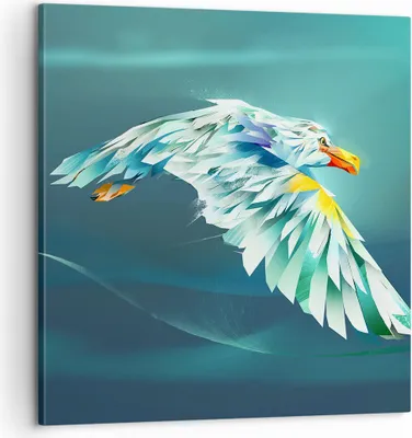 Produktbild von Bild auf Leinwand - Leinwandbild - Adler Abstraktion - 60x60cm - Wand Bild - Wanddeko - Wandbilder - Leinwanddruck - Bilder - Kunstdruck - Wanddekoration - Leinwand bilder - Wandkunst - AC60x60-3833