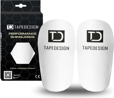 Image de Tapedesign Performance 2.0 Protège-Tibias - Blanc | Taille: ONE SIZE