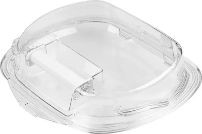 A clear plastic lid for a tank or appliance.